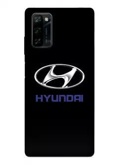 Blackview A100 чехол из силикона - Hyundai Хендай Хюндай классический логотип крупным планом с синим названием