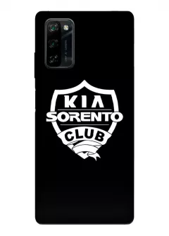 Чехол для Blackview A100 из силикона - Kia Киа Кия Sorento Club белый логотип вектор-арт