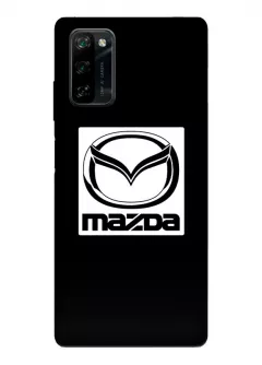 Чехол для Blackview A100 из силикона - Mazda Мазда белый логотип крупным планом и название вектор-арт