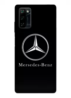 Бампер для Blackview A100 из силикона - Mercedes-Benz Мерседес-Бенц Мерс классический логотип крупным планом и название