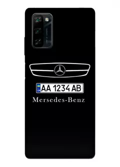 Бампер для Blackview A100 из силикона - Mercedes-Benz Мерседес-Бенц Мерс название с номерным знаком и передней части кузова