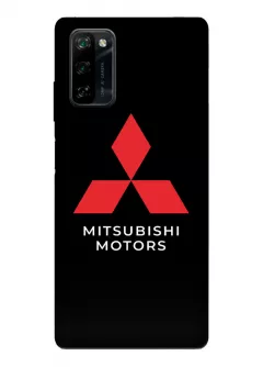 Бампер для Blackview A100 из силикона - Mitsubishi Мицубиси Митсубиши логотип крупным планом и название вектор-арт