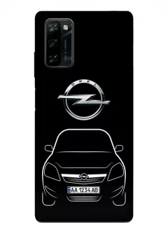 Наладка для Blackview A100 из силикона - Opel Опель логотип и автомобиль машина Karl Adam Agila Meriva Zafira вектор-арт кроссовер внедорожник с номерным знаком
