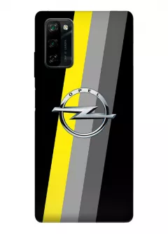 Наладка для Blackview A100 из силикона - Opel Опель классический логотип крупным планом с лентой по диагонали