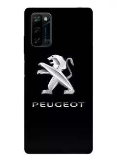 Наладка для Blackview A100 из силикона - Peugeot Пежо классический логотип крупным планом и название