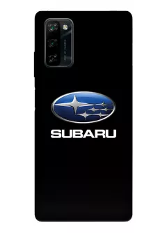 Блеквью А100 чехол из силикона - Subaru Субару классический логотип крупным планом и название
