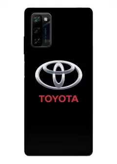 Чехол для Блеквью А100 из силикона - Toyota Тойота классический логотип крупным планом и название