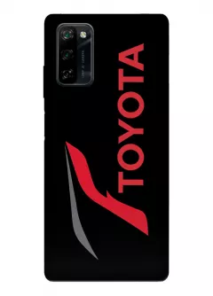 Чехол для Блеквью А100 из силикона - Toyota Тойота минималистский логотип и название крупным планом вектор-арт