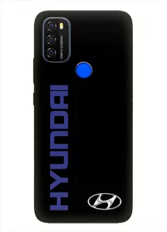 Blackview A70 чехол из силикона - Hyundai Хендай Хюндай классический логотип и синие название крупным планом