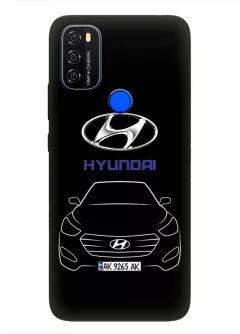 Blackview A70 защитный чехол - Hyundai Хендай Хюндай логотип и автомобиль машина Creta Santa Fe Tucson Kona Maxcruz Venue вектор-арт кроссовер внедорожник с номерным знаком - Дизайн 1