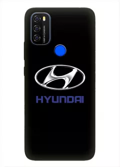 Blackview A70 чехол из силикона - Hyundai Хендай Хюндай классический логотип крупным планом с синим названием