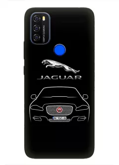 Чехол для Blackview A70 из силикона - Jaguar Ягуар логотип и автомобиль машина F-Type I-Pace X-Type XF XE XK XJ вектор-арт купе седан с номерным знаком