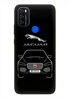 Чехол для Blackview A70 из силикона - Jaguar Ягуар логотип и автомобиль машина F-Pace E-Pace I-Pace вектор-арт кроссовер внедорожник с номерным знаком