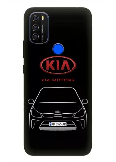 Чехол для Blackview A70 из силикона - Kia Киа Кия логотип и автомобиль машина Creed Cerato Rio Stinger Pride вектор-арт купе седан с номерным знаком