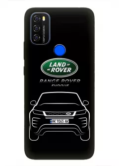Чехол для Blackview A70 из силикона - Land Rover Ленд Ровер логотип и автомобиль машина Range Rover Evoque Velar Defender Discovery Freelander Sport с номерным знаком - Дизайн 1