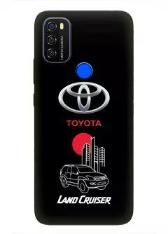 Чехол для Блеквью А70 из силикона - Toyota Тойота логотип и автомобиль машина Land Cruiser вектор-арт кроссовер внедорожник