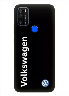 Бампер для Блеквью А70 из силикона - Volkswagen Фольксваген классический логотип и название крупным планом