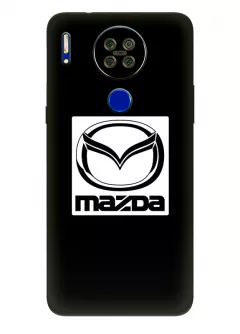 Чехол для Blackview A80s из силикона - Mazda Мазда белый логотип крупным планом и название вектор-арт