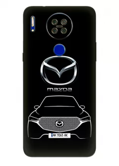 Чехол для Blackview A80s из силикона - Mazda Мазда логотип и автомобиль машина CX-3  CX-4 CX-5 CX-8 CX-9 CX-30 вектор-арт кроссовер внедорожник с номерным знаком