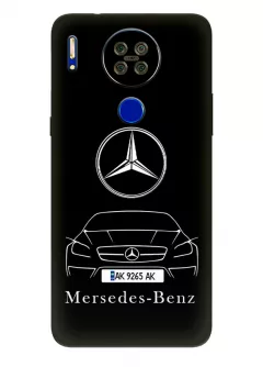 Бампер для Blackview A80s из силикона - Mercedes-Benz Мерседес-Бенц Мерс логотип и автомобиль машина A/B/C/CLA/CL/CLK/CLS/E/S/SL/SLC/SLK-Class вектор-арт купе седан с номерным знаком (Дизайн 1)