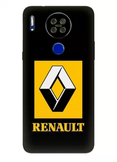 Блеквью А80с чехол силиконовый - Renault Ренаулт Рено желтый логотип крупным планом и название вектор-арт