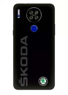 Блеквью А80с чехол силиконовый - Skoda Шкода классический логотип и название крупным планом