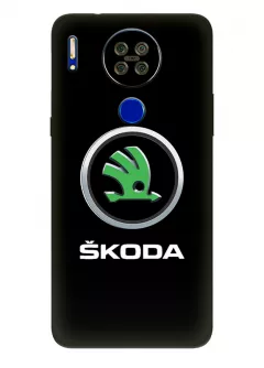 Блеквью А80с чехол силиконовый - Skoda Шкода классический логотип крупным планом и название