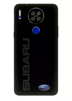 Блеквью А80с чехол из силикона - Subaru Субару классический логотип и название крупным планом