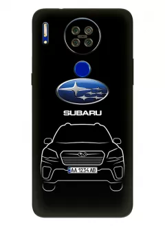 Блеквью А80с чехол из силикона - Subaru Субару логотип и автомобиль машина Forester Outback XV Ascent Tribeca вектор-арт кроссовер внедорожник с номерным знаком