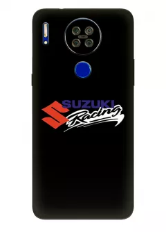 Блеквью А80с чехол из силикона - Suzuki Сузукі Racing логотип крупным планом и название вектор-арт