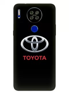 Чехол для Блеквью А80с из силикона - Toyota Тойота классический логотип крупным планом и название