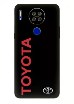 Чехол для Блеквью А80с из силикона - Toyota Тойота классический логотип и название крупным планом