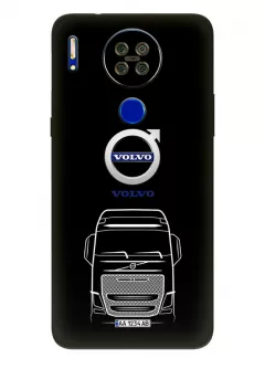 Наладка для Блеквью А80с из силикона - Volvo Вольво логотип и автомобиль машина вектор-арт фура грузовик трак белый (Дизайн 2)
