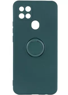 Чехол TPU Candy Ring Full Camera для Oppo A15s / A15, Зеленый / Pine green