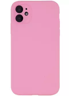 Чехол Silicone Case Full Camera Protective (AA) NO LOGO для Apple iPhone 12 (6.1"), Розовый / Light pink