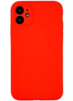 Чехол Silicone Case Full Camera Protective (AA) NO LOGO для Apple iPhone 12 (6.1"), Красный / Red