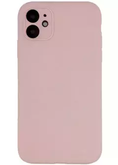 Чехол Silicone Case Full Camera Protective (AA) NO LOGO для Apple iPhone 12 (6.1"), Розовый / Pink Sand