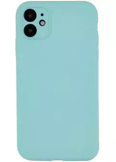 Чехол Silicone Case Full Camera Protective (AA) NO LOGO для Apple iPhone 12 (6.1"), Бирюзовый / Marine Green