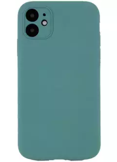 Чехол Silicone Case Full Camera Protective (AA) NO LOGO для Apple iPhone 12 (6.1"), Зеленый / Pine green