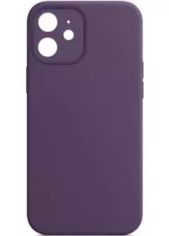 Чехол Silicone Case Full Camera Protective (AA) NO LOGO для Apple iPhone 12 (6.1"), Фиолетовый / Amethyst
