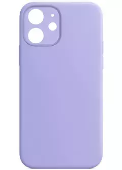 Чехол Silicone Case Full Camera Protective (AA) NO LOGO для Apple iPhone 12 (6.1"), Сиреневый / Lilac
