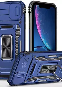 Ударопрочный чехол Camshield Army Ring для Apple iPhone XR (6.1"), Синий / Navy