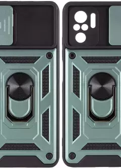 Ударопрочный чехол Camshield Serge Ring для Xiaomi Redmi Note 10 / Note 10s / Poco M5s, Зеленый