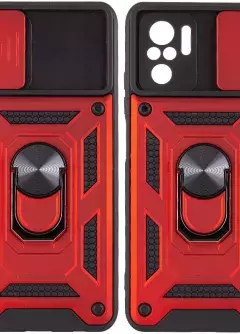 Ударопрочный чехол Camshield Serge Ring для Xiaomi Redmi Note 10 / Note 10s / Poco M5s, Красный