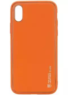 Кожаный чехол Xshield для Apple iPhone XR (6.1"), Оранжевый / Apricot