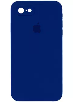 Чехол Silicone Case Square Full Camera Protective (AA) для Apple iPhone 7 / 8 / SE (2020) (4.7"), Синий / Deep navy