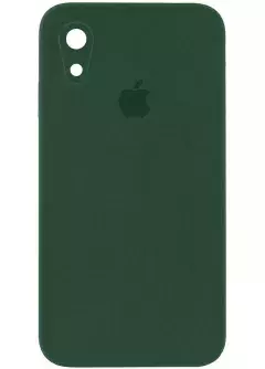 Чехол Silicone Case Square Full Camera Protective (AA) для Apple iPhone XR (6.1"), Зеленый / Cyprus Green