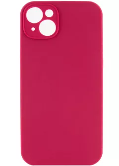 Чехол Silicone Case Full Camera Protective (AA) NO LOGO для Apple iPhone 15 Plus (6.7"), Красный / Rose Red