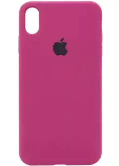 Чехол Silicone Case Full Protective (AA) для Apple iPhone XS || Apple iPhone X, Бордовый / Maroon