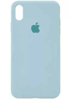 Чехол Silicone Case Full Protective (AA) для Apple iPhone XS || Apple iPhone X, Бирюзовый / Turquoise
